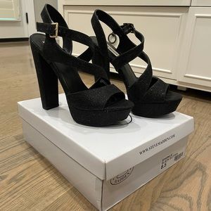 Steve Madden Black Sparkly Heels